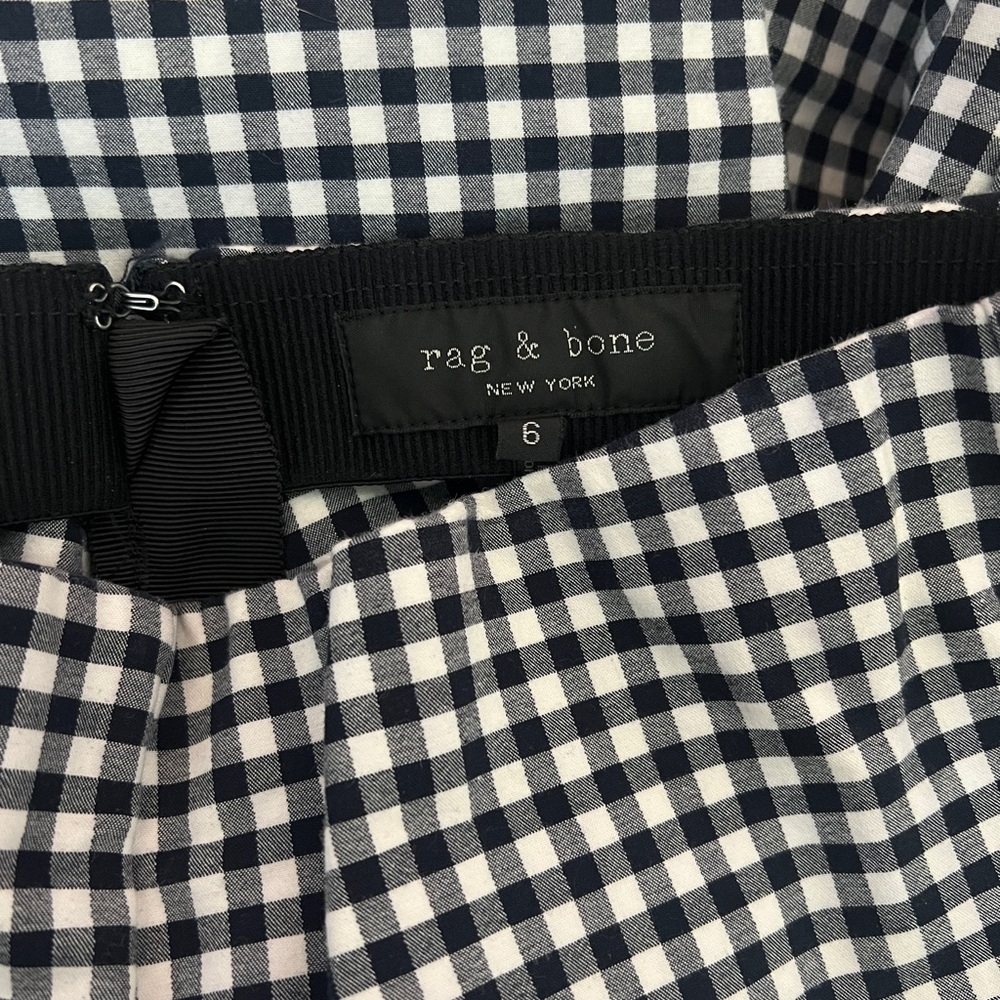 rag & bone Gingham Simone Cropped Pants - Picture 4 of 4
